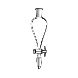 Embudo de adición F/Squibb o pera con llave de teflón